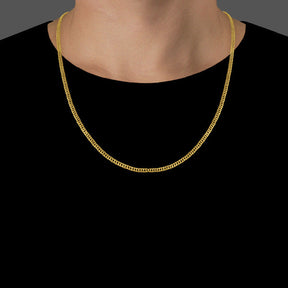 Corrente Grumet Dupla (3mm) - 50cm, 60cm ou 70cm - Banhado a Ouro 18K