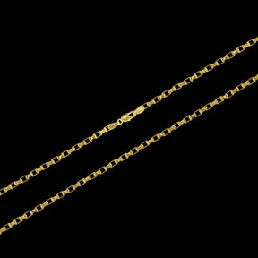 Corrente Elo Chapado (2,5mm) - 60cm ou 70cm - Banhado a Ouro 18K