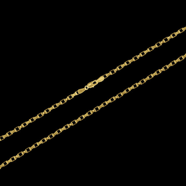 Corrente Elo Chapado (2,5mm) - 60cm ou 70cm - Banhado a Ouro 18K