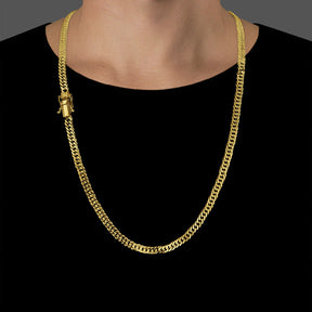 Corrente Grumet Dupla (5,5mm) - 60cm ou 70cm - Banhado a Ouro 18K