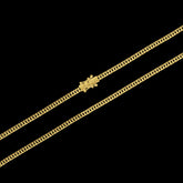 Corrente Grumet Dupla (4,5mm) - 60cm ou 70cm - Banhado a Ouro 18K