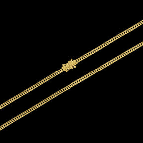 Corrente Grumet Dupla (4,5mm) - 60cm ou 70cm - Banhado a Ouro 18K