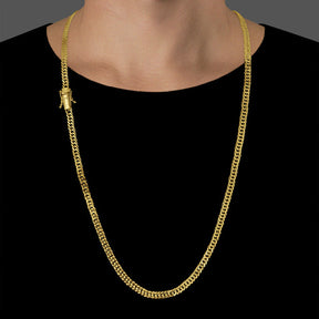 Corrente Grumet Dupla (5,5mm) - 60cm ou 70cm - Banhado a Ouro 18K