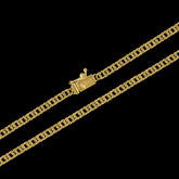 Corrente Grumet Dupla (3,5mm) - 60cm ou 70cm - Banhado a Ouro 18K