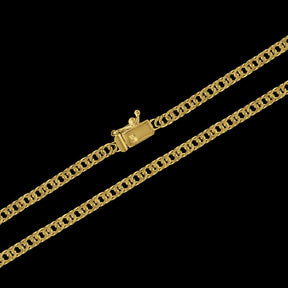Corrente Grumet Dupla (3,5mm) - 60cm ou 70cm - Banhado a Ouro 18K