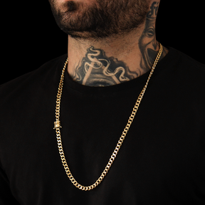Corrente Grumet (6mm) - 70cm - Banhado a Ouro 18K