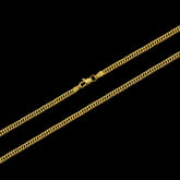 Corrente Grumet Dupla (3mm) - 50cm, 60cm ou 70cm - Banhado a Ouro 18K