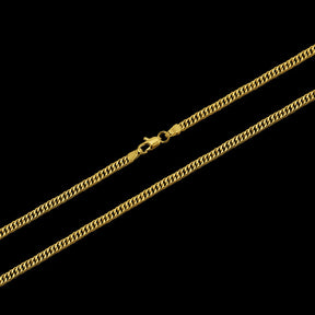 Corrente Grumet Dupla (3mm) - 50cm, 60cm ou 70cm - Banhado a Ouro 18K