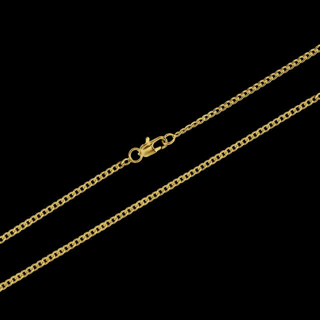 Corrente Grumet (2mm) - 60cm ou 70cm - Banhado a Ouro 18K