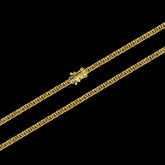 Corrente Grumet Dupla Fecho Especial Nossa Senhora (4,5mm) - 60cm ou 70cm - Banhado a Ouro 18K