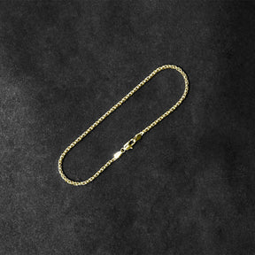 Pulseira Cordão Baiano Especial (2,5mm) - 21cm - Banhado a Ouro 18K