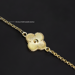 Corrente Trevo Dourado - 60cm e 70cm - Banhado a Ouro 18K