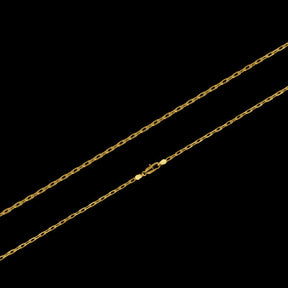 Corrente Elo Cadeado (3mm) - 60cm ou 70cm - Banhado a Ouro 18K