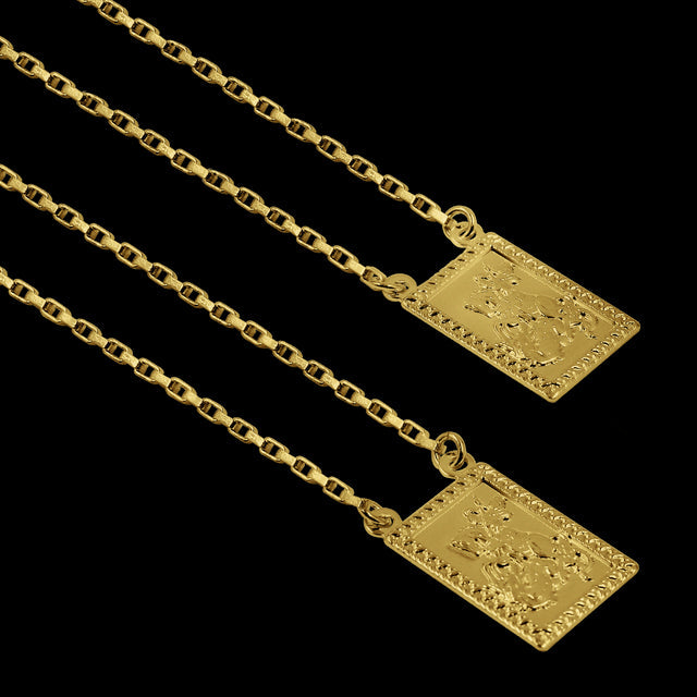 Escapulário Elo Chapado São Jorge - 70cm - Banhado a Ouro 18K