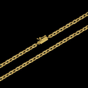 Corrente Elo Cadeado (5,5mm) - 60cm ou 70cm - Banhado a Ouro 18K