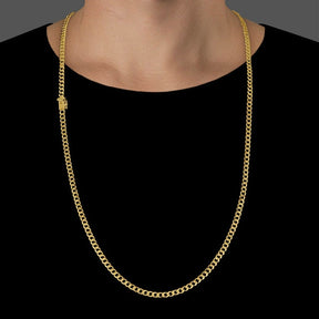 Corrente Grumet (4mm) - 60cm ou 70cm - Banhado a Ouro 18K