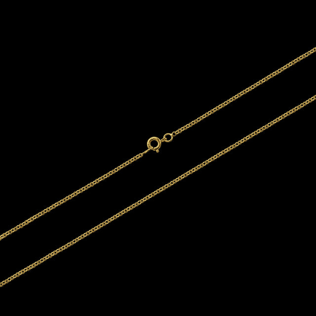 Corrente Elo Português (2mm) - 60cm ou 70cm - Banhado a Ouro 18K