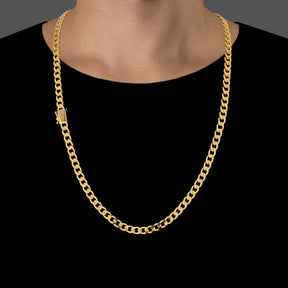 Corrente Grumet (6mm) - 60cm ou 70cm - Banhado a Ouro 18K