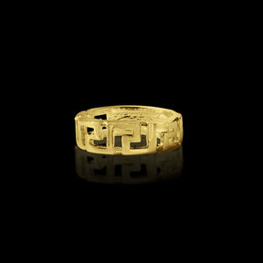 Anel Labirinto Vazado - Banhado a Ouro 18K
