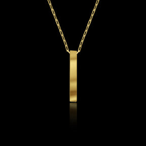 Corrente Elo Cadeado Fino com Pingente Personalizável (1mm) - 70cm - Banhado a Ouro 18K