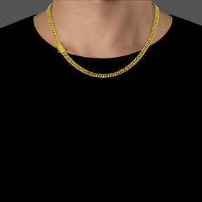 Corrente Grumet Dupla (6mm) - 50cm, 60cm ou 70cm - Banhado a Ouro 18K