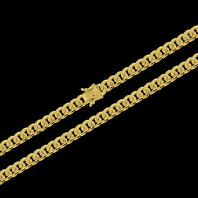 Corrente Grumet Cuban (7mm) - 60cm ou 70cm - Banhado a Ouro 18K