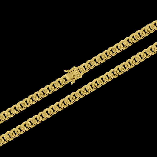 Corrente Grumet Cuban (7mm) - 60cm ou 70cm - Banhado a Ouro 18K