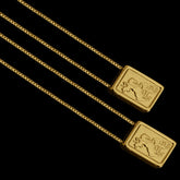 Escapulário Veneziana São Jorge Articulado - 70cm - Banhado a Ouro 18K