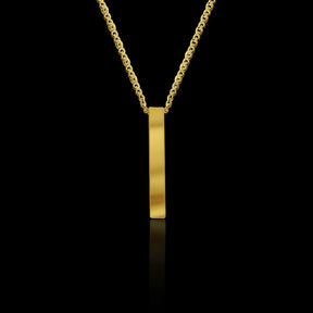 Corrente Grumet com Pingente Personalizável (1mm) - 70cm - Banhado a Ouro 18K