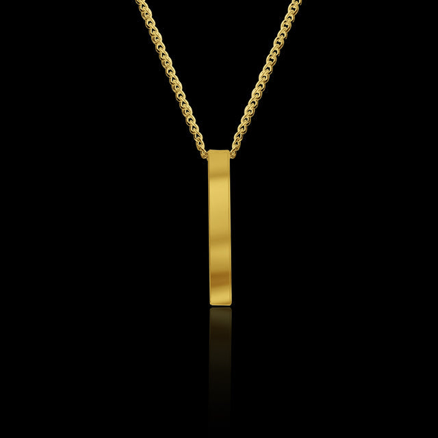 Corrente Grumet com Pingente Personalizável (1mm) - 70cm - Banhado a Ouro 18K
