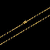 Corrente Grumet (3mm) - 60cm ou 70cm - Banhado a Ouro 18K
