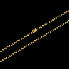 Corrente Grumet (3mm) - 60cm ou 70cm - Banhado a Ouro 18K