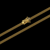 Corrente Grumet Lacraia Fecho Especial Nossa Senhora (6mm) - 60cm ou 70cm - Banhado a Ouro 18K
