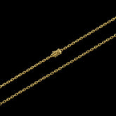 Corrente Elo Cadeado (3,5mm) - 50cm, 60cm ou 70cm - Banhado a Ouro 18K