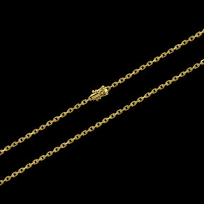 Corrente Elo Cadeado (3,5mm) - 50cm, 60cm ou 70cm - Banhado a Ouro 18K