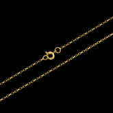 Corrente Elo Chapado (1mm) - 50cm, 60cm ou 70cm - Banhado a Ouro 18K