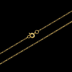 Corrente Elo Chapado (1mm) - 50cm, 60cm ou 70cm - Banhado a Ouro 18K
