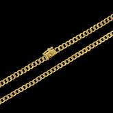 Corrente Grumet (4mm) - 60cm ou 70cm - Banhado a Ouro 18K