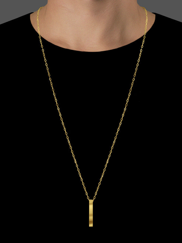 Corrente Elo Cadeado Fino Redondo com Pingente personalizável (1mm) - 70cm - Banhado a Ouro 18K