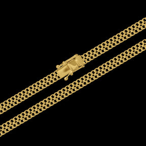 Corrente Grumet Lacraia (6mm) - 60cm ou 70cm - Banhado a Ouro 18K