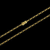 Corrente Elo Chapado (4mm) - 60cm ou 70cm - Banhado a Ouro 18K